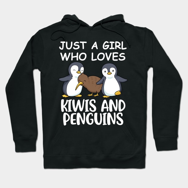 Kiwi Gifts Girls Penguin Women Penguin Gift Girls Kiwi Hoodie by PomegranatePower